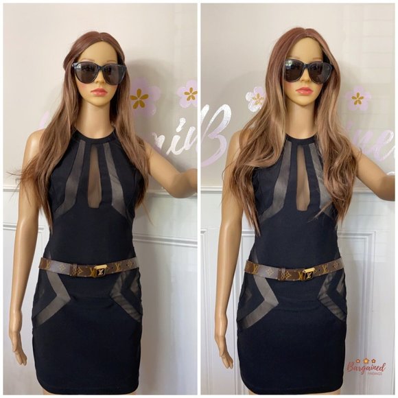 Authentic Louis Vuitton Monogram Canvas Cabochon Gold Logo Buckle Belt 80/32 - Picture 4 of 13